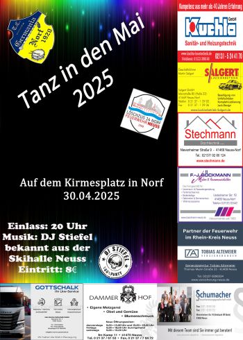 Plakat Tanz in den Mai 2025 Plakat Tanz in den Mai 2025